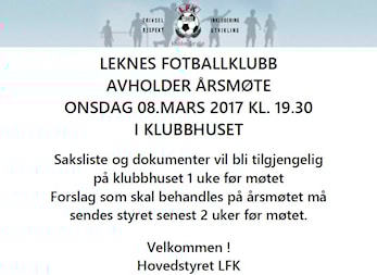 Årsmøte 08.03.2017